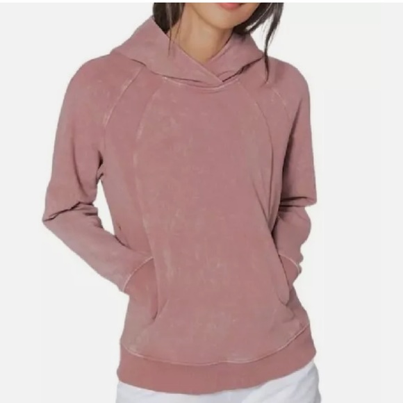 Lululemon Scuba Pullover Hoodie Mauve Washed Quicksand Size 10 - Picture 1 of 9